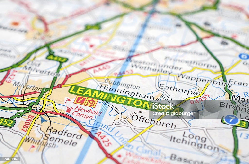 Leamington Spa na Mapa drogowa - Zbiór zdjęć royalty-free (Royal Leamington Spa)