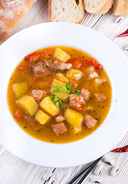 istock Hungarian goulash with beans and peppers 490314691