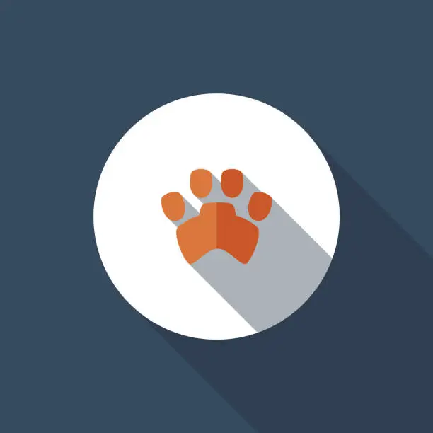 Vector illustration of Paw