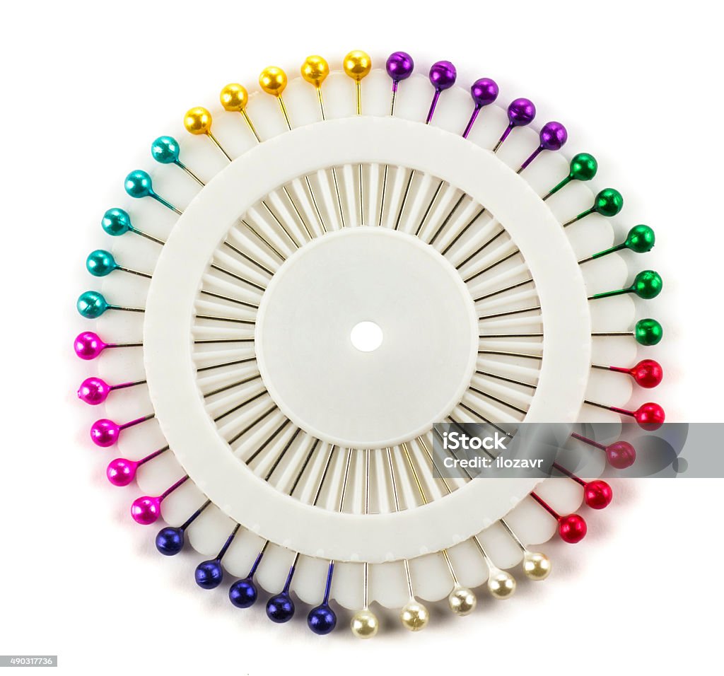 Needles And Pins For Sewing Stock Photo - Download Image Now - 2015, Art  And Craft, Blue - iStock
