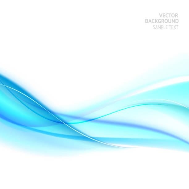 블루 순조롭�습니다 단궤 운항선 - swirl blue backgrounds abstract stock illustrations