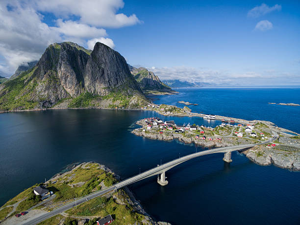 istock Lofoten aerial view 490342316