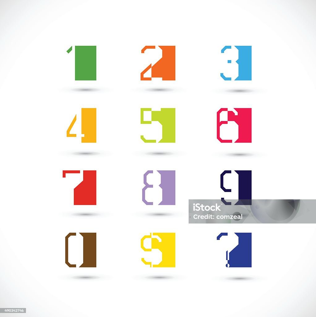 Vector Drawing Numbers Numbers Set Vector Illustration Stock Illustration - Download Image Now ...