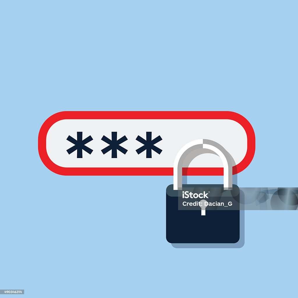 Password protected icon Password stock vector