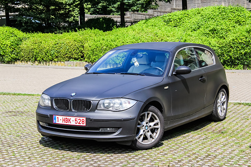 Marbach, Germany - May, 10 - 2022: Audi parked in a public field.