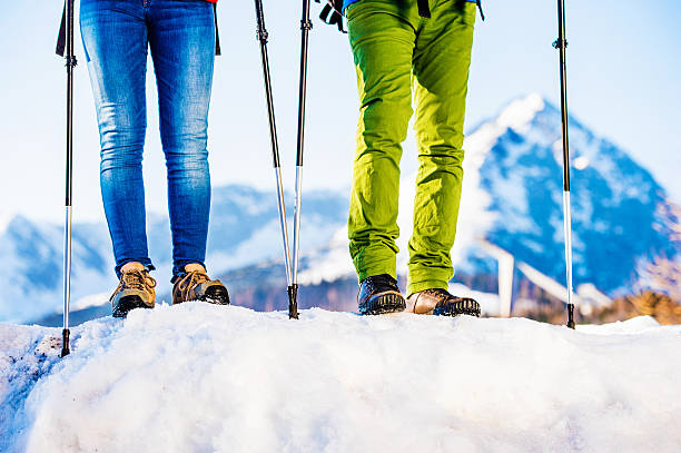 istock Young couple on a hike 490359386