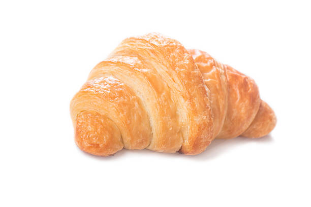 istock Fresh and tasty croissant on white background 490360122