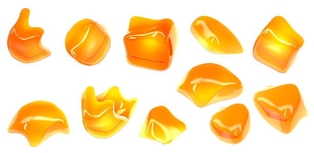 Jelly pieces stock photo