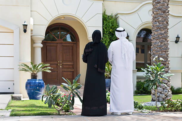 istock Middle Eastern couple looking their new home 490361538