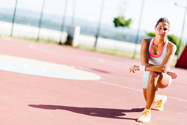 istock Athletic beautiful young woman portrait 490361918