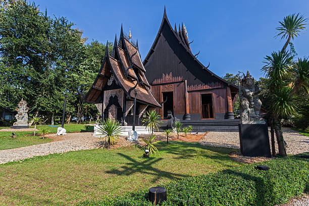 Baan Dam, Museum of Art in Chiang rai, thailand. stock photo