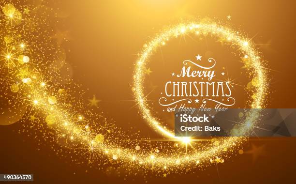 Christmas Stars Stock Illustration - Download Image Now - Christmas, Gold - Metal, Abstract