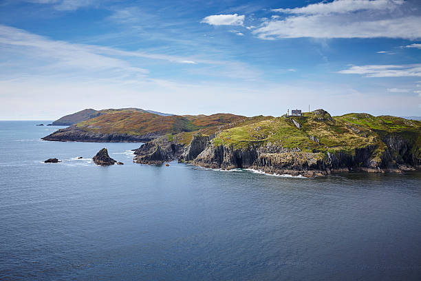 leuchtturm sherkin irland isla - county cork fotografías e imágenes de stock