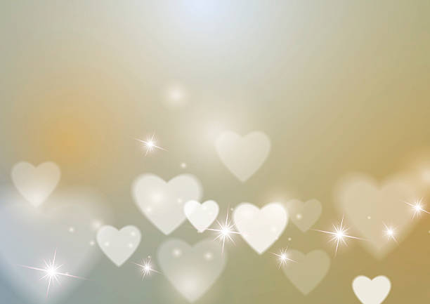 istock Vintage Love Abstract Background with Hearts and Lights 490365170