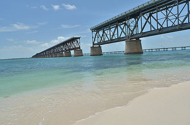 Old Bahia Honda Bridge stock photo