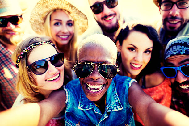 istock Diverse People Beach Summer Friends Fun Selfie Concept 490366120