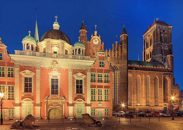 istock Old Gdansk by night 490367060