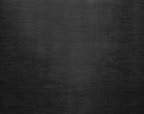 Canvas grunge background texture in black color