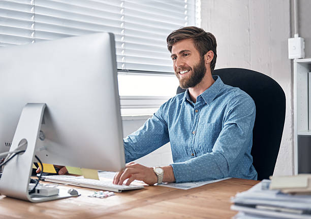 istock Loving his career as a designer 490370496