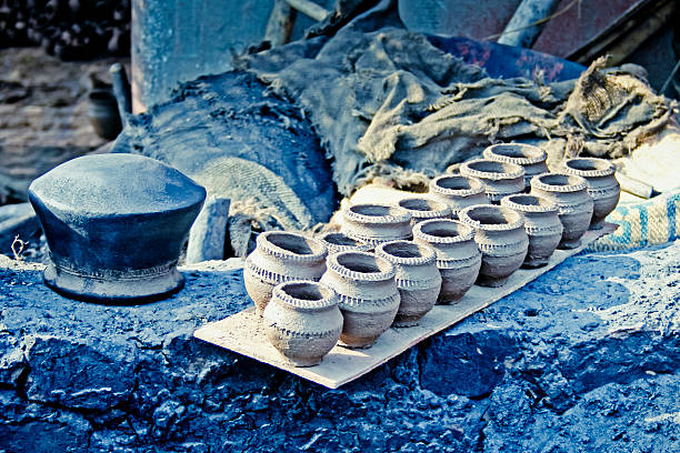 istock Mud pots at marketplace for sell 490371846