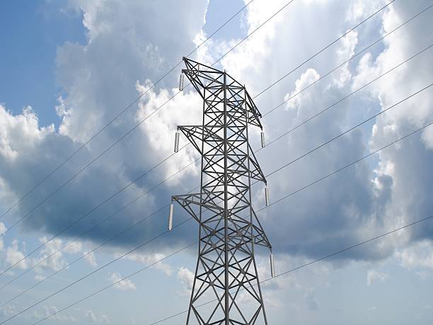 istock Electricity pylons and lines 490373303