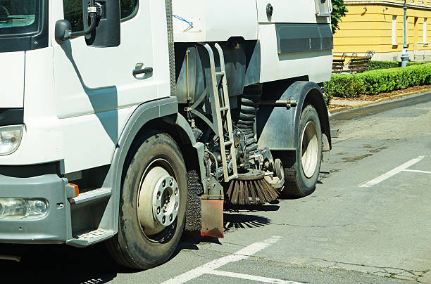 istock Street cleaner truck 490377135