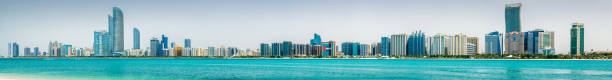 Abu Dhabi Corniche beach panorama, United Arab Emirates.