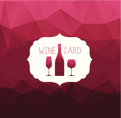 Vector burgundy background. Wine card.