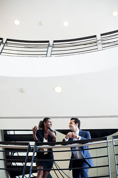 istock Business partners chatting at lunch break 490379787