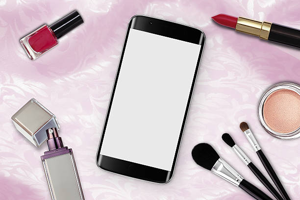 istock Smart phone with cosmetic background 490388284