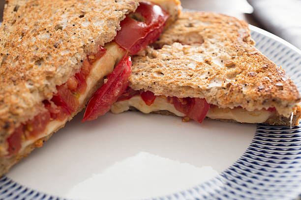 istock Cheese and Tomato toasted sandwich 490394106