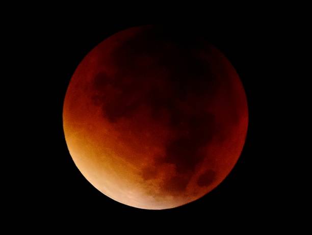 istock Red moon, the final phase of a total lunar eclipse 490395454