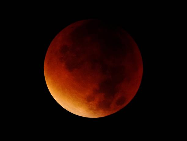 istock Red moon, the final phase of a total lunar eclipse 490395806