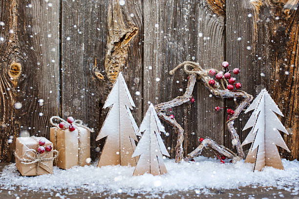 istock Christmas decoration over wooden background 490395830