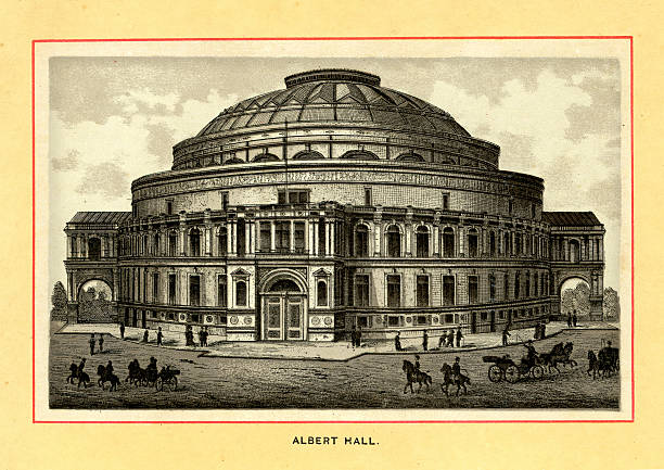 ilustrações de stock, clip art, desenhos animados e ícones de vitoriano londres-royal albert hall - national concert hall