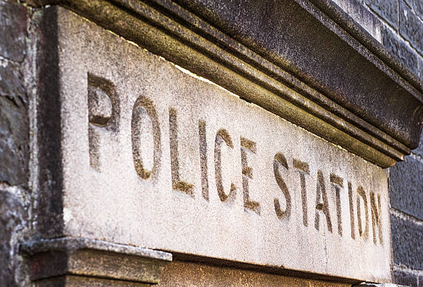 istock Old Police Station Sign 490399608