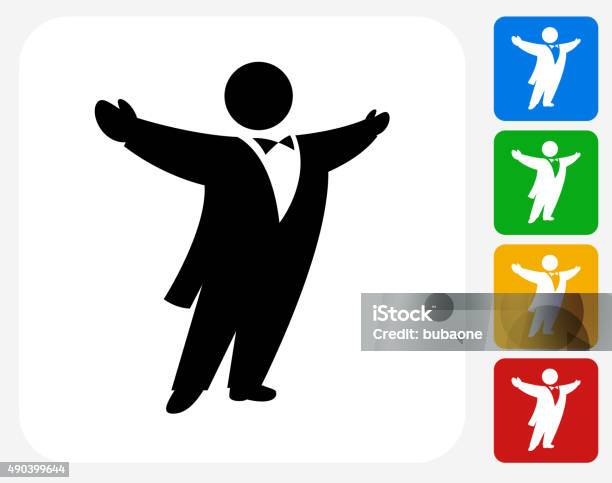 Opera Singer Icon Flat Graphic Design Stock Illustration - Download Image Now - 2015, Acting - Performance, Adult