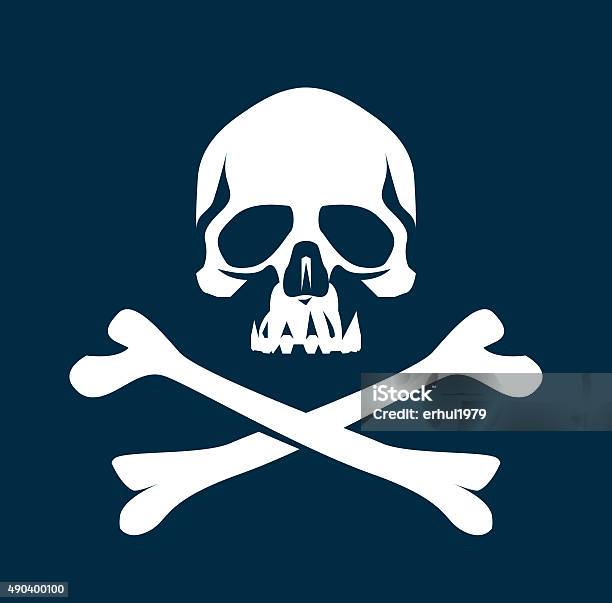 Human Bone Stock Illustration - Download Image Now - Skull and Crossbones, Vector, Illustration