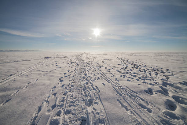 istock Winter landscape with a very beautiful sky 490401624