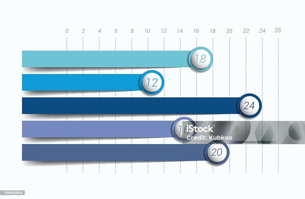 Flat Chart Graph Simply Color Editable Infographics Elements Stock ...