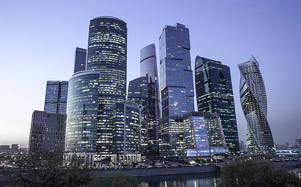 モスクワ市モスクワ国際ビジネスセンターでのご宿泊、rus - moscow russia russia river panoramic ストックフォトと画像
