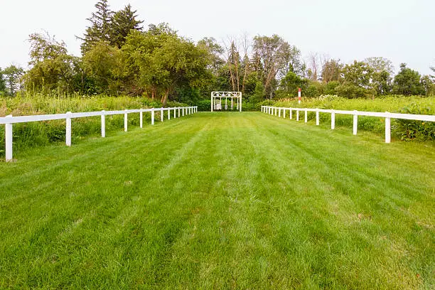 Photo of Start of half-mile racetrack for training at public equestion center