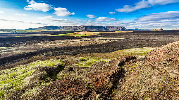 istock Destroyed area by lava in Iceland 490429668