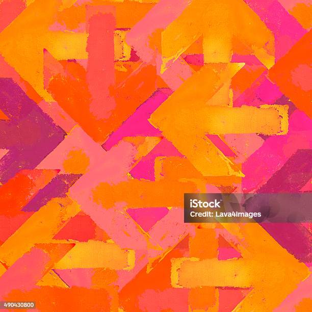 Artistic Grunge Arrows Background In A Warm Colors Stock Illustration - Download Image Now - Graffiti, Abstract, Backgrounds