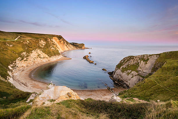 istock Stunning natural cove coastal landscape at sunset with beautiful 490434068