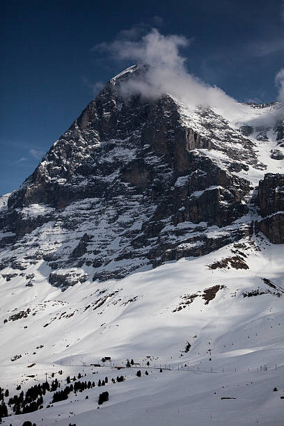 istock North Face Eiger cloud swirls over the mountain 490450875