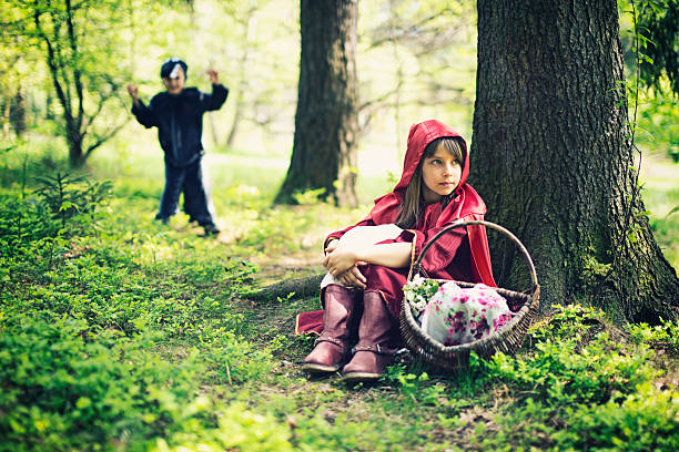 istock Little Red Riding Hood resting 490451305