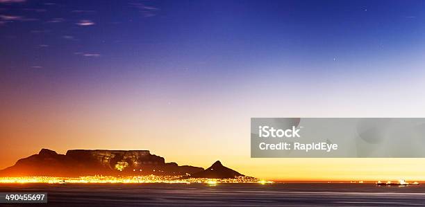Table Mountain Twilight Stock Photo - Download Image Now - Sunset Beach - Hawaii, Africa, Back Lit
