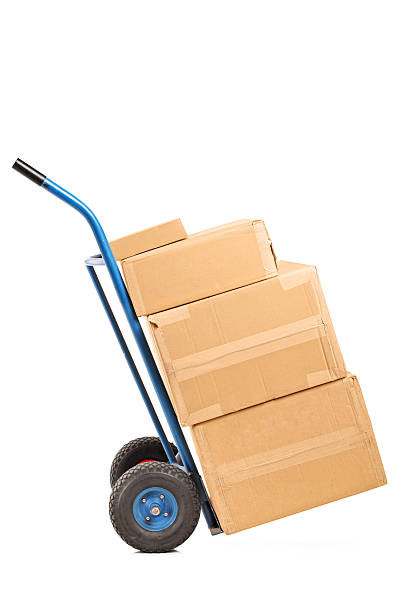 istock Hand truck full of boxes 490456579