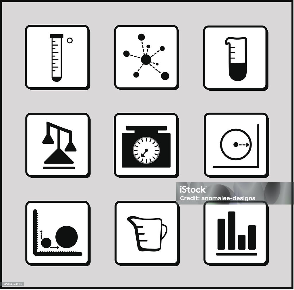 Science-chimie-icônes de mathématiques - clipart vectoriel de Apprentissage libre de droits
